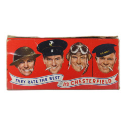 Lot of Three Cigarette Packs, Chesterfield, Christmas 1944, Full