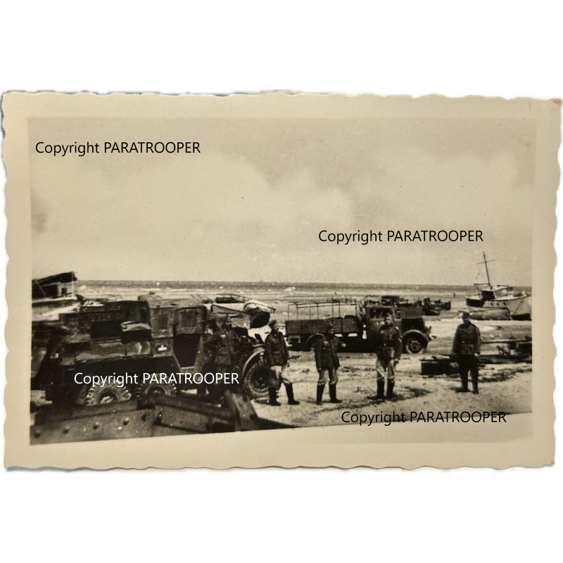 Photo, British Trucks, Dunkirk 1940