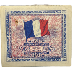 Billet drapeau (billet d'invasion), 2 francs, 1944