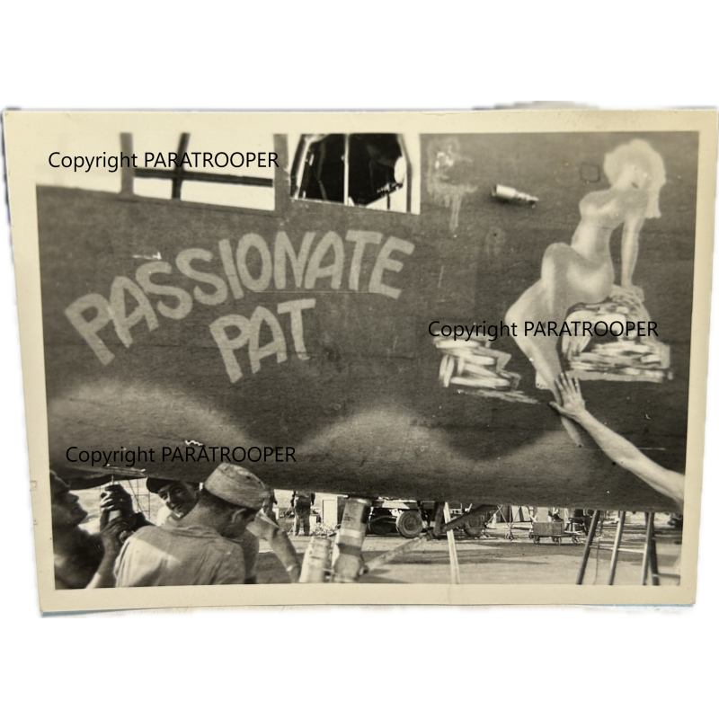 Photo, USAAF, B-25H, Nose Art, Pinup, "PASSIONATE PAT"