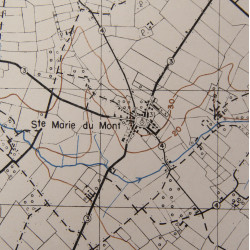 Carte alliée, SAINTE-MARIE-DU-MONT (Utah Beach), 4th Infantry Division, 101st Airborne, D-Day