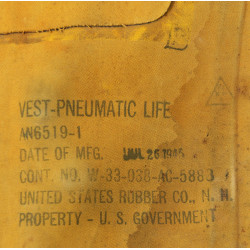 Vest, Life Preserver, Mae West, Type AN6519-1, USAAF, 1945,  with Dye Marker