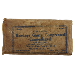 Pansement, Plain Gauze Band. Compr. Steri., No. N140S, Marsales Co. Inc. 1943, US Navy corpsman