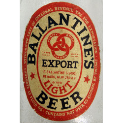 Bouteille de bière Ballantine's, 1941