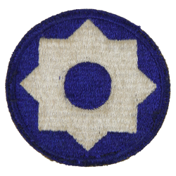 Insigne, 8th Service Command, Dos vert, 1943