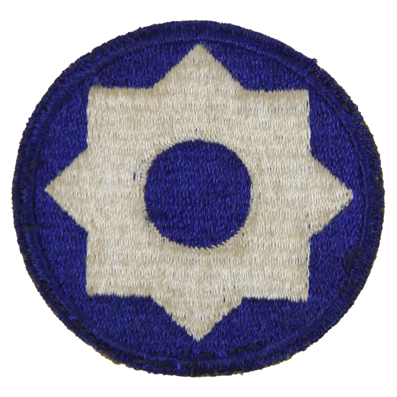 Insigne, 8th Service Command, Dos vert, 1943