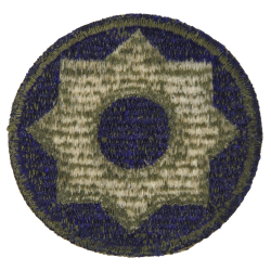 Insigne, 8th Service Command, Dos vert, 1943