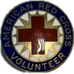 Insignia, American Red Cross Volunteer, Sterling