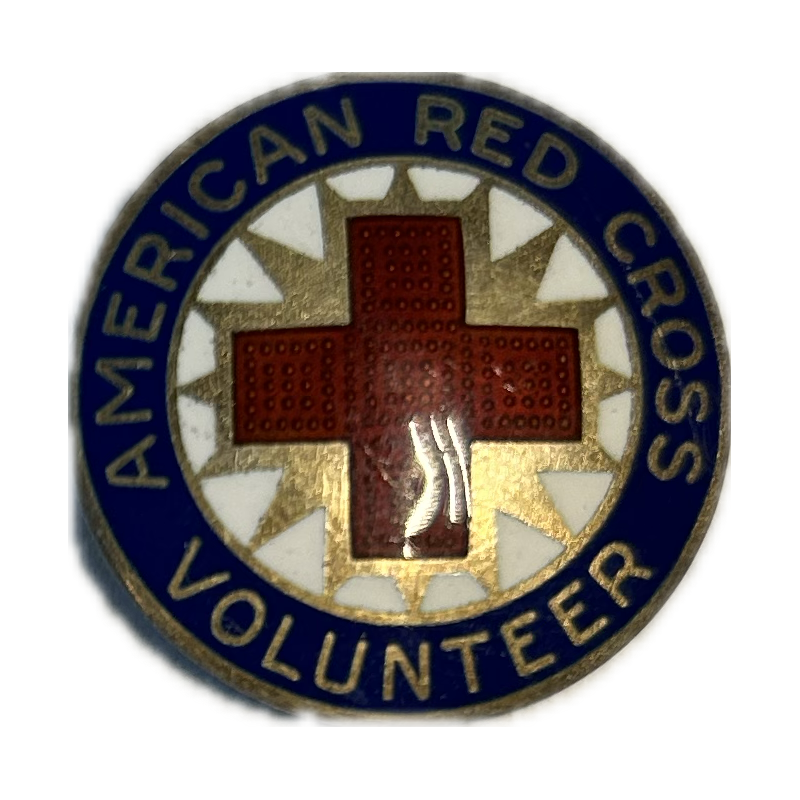 Insignia, American Red Cross Volunteer, Sterling