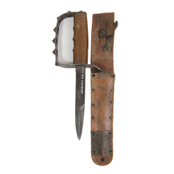 Knife, Trench, M1917, L.F. & C. 1917, Modifed, USM3 Blade, CAMILLUS 1943, with Scabbard, USM6, BARWOOD 1943