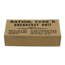 Ration K, Breakfast Unit, 1st Type, Complete and Untouched