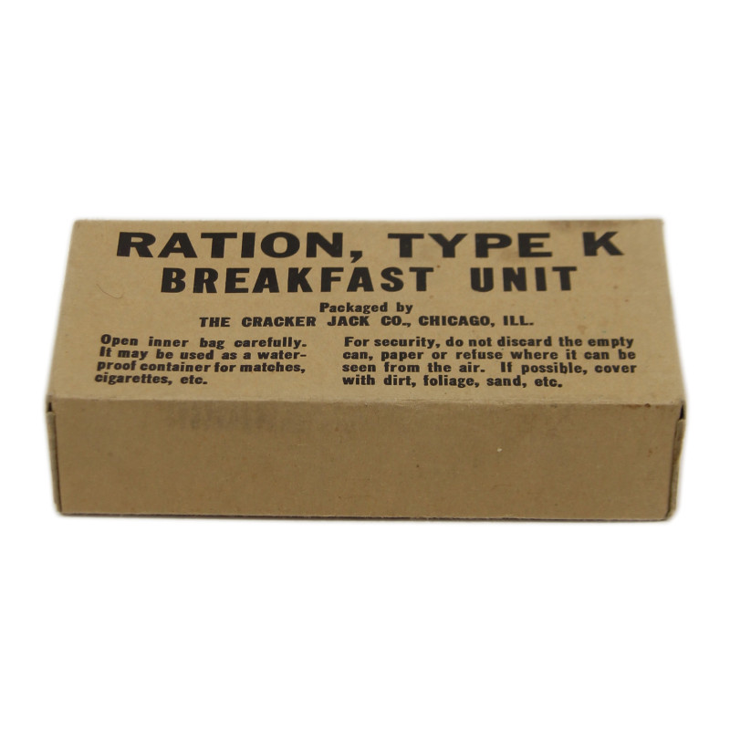 Ration K, Breakfast Unit, 1st Type, Complete and Untouched