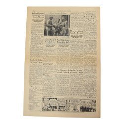 Newspaper, The Stars and Stripes, June 13, 1944, 'Yanks 18 Mi. In, Carentan Falls'