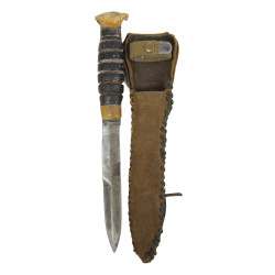 Knife, Trench, USM3, Modified, with Scabbard, Theater-Made