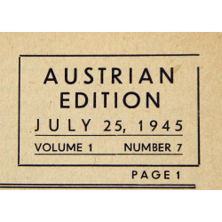 Journal, The Screamer, 502nd PIR, 101st Airborne Division, 25 juillet 1945, Volume 1, Number 7