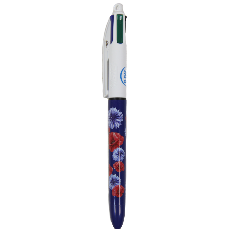 Pen, 4 colors, BIC, Poppies and Cornflowers