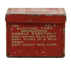 Boîte, 100 Blasting Caps, No. 6, ATLAS POWDER CO., démolition