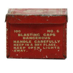 Boîte, 100 Blasting Caps, No. 6, ATLAS POWDER CO., démolition